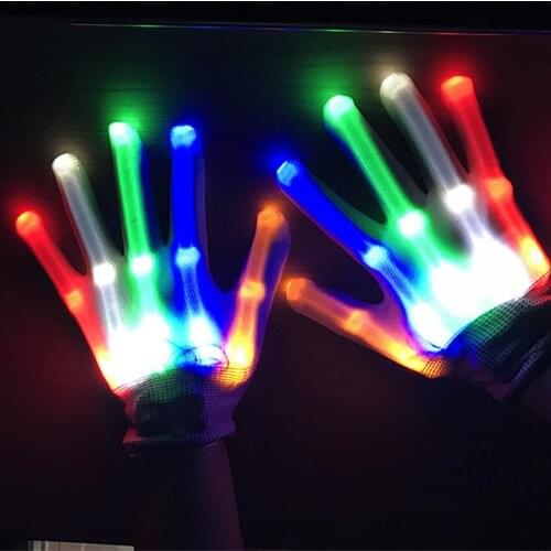 Luminous Gloves Party Supplies Dancing Club Props Rave Lighting 2pcs Led Flashing Finger Low