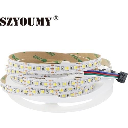 SZYOUMY Bright Dual White SMD 3014 Lights Double Row 216leds/M 10mm Width Super Bright Led Light Strip DC12V Not-Waterproof