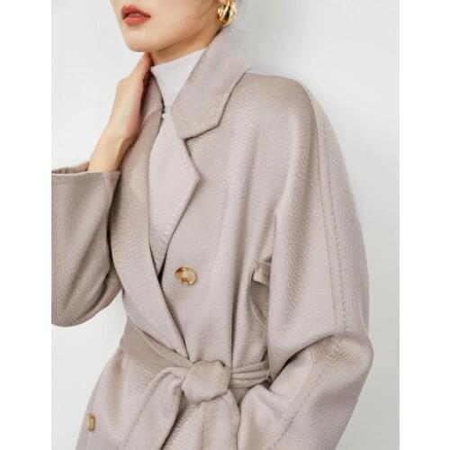 High Quality Wool Coat Winter Warm Long Black Korean Women Clothing Elegant Female Outwear Womens Coats Doudoune Femme WPY1818