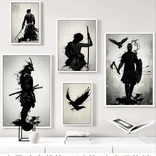 Japanese Samurai Canvas Painting Modern Wall Art Character Posters And Prints Picture Decorating Home Living Room Bedroom Decor