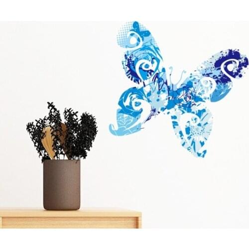 Animal Heart-shape Cartoon Butterfly Painting Watercolour Removable Wall Sticker Art Decals Mural DIY Wallpaper Room Decal