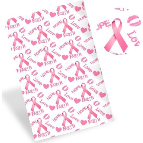 JOJO BOWS 22*30cm 1pc Faux Leather Sheets AIDS Stethoscope ECG Printed Synthetic Leather Fabric DIY Hair Bows Handmade Crafts