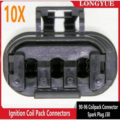 10set Ignition Coil Pack Connectors Set Suit For Nissan 300zx 90-96 Coilpack Connector Spark Plug J30