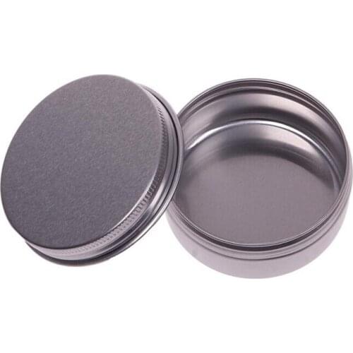100pcs 100g 100ml Silver Aluminum Cosmetic Jar Container Screw Thread Makeup Container