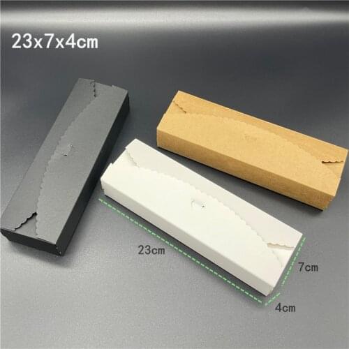 100pcs 23*7*4cm 3 Color Paper Gift Box Kraft Cake&Cookies&Candy Packageing Boxes Festivals Gift Boxes