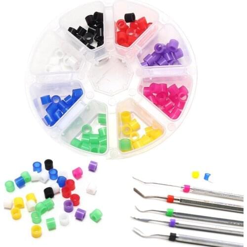 160Pcs Dental Silicone Instrument Code Rings Autoclavable 8 Color Kit