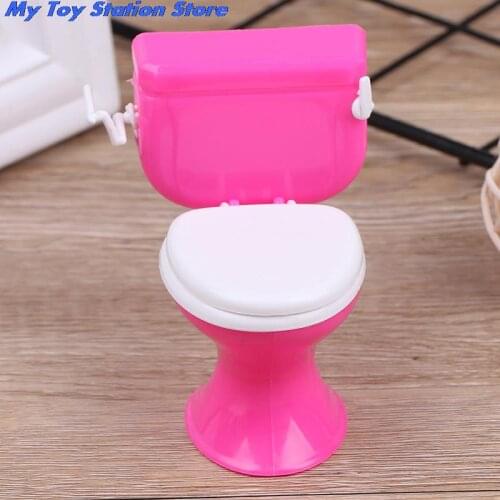 New Dollhouse Furniture Vintage Bathroom Modeling Toilet Paper Doll House Miniature Baby Pretend Toys Dolls Accessories