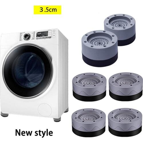 4pcs Washing Machine Mat Feet Durable Rubber Stackable Leg Stands for Washer Dryer Shock Absorbers Anti-Vibration Anti-Slip Pad