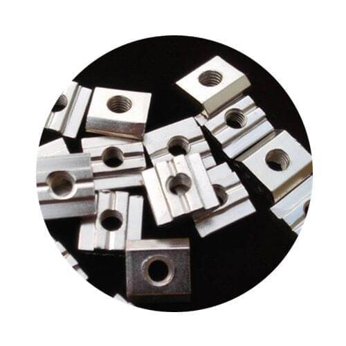 5Pcs M4 M5 M6 M8 European Standard Nickel Plated T Block Square Nuts T-Track Slide Hammer Nut For Fasten 3030 Aluminum Profile