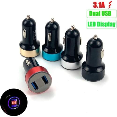 3.1A Dual USB Car phone Charger For FIAT 500 Tipo Punto Freemont Cross Coroma Panda Idea Palio Fastback Fullback Strada