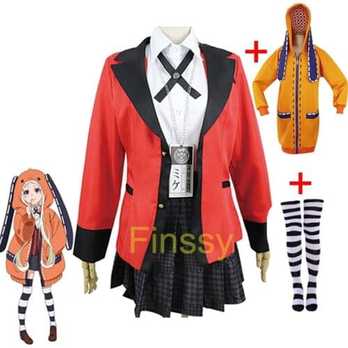 Anime Kakegurui Yomoduki Runa Cosplay Costume Halloween Carnival Party Performance Uniform Skirt For Woman