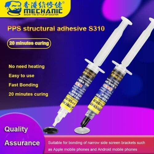 Mechanic S310 PPS Structure Adhesive Black/White Bonding Glue For iPhone Rear Housing/Back Cover Glass/Middle Frame Repair