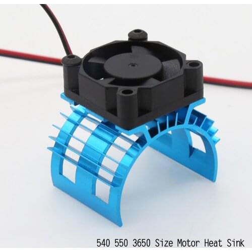 1pcs RC Parts Electric Car brushless Motor Heatsink Cover + Cooling Fan for 1:10 HSP RC Car 540 550 3650 Size Motor Heat Sink