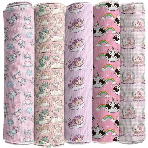 Bullet Fabric Printed Unicorn Cartoon Polyester Cotton Stretch Cloth 50*145cm for DIY Craft Dress Sewing Bag Pillow Supplies