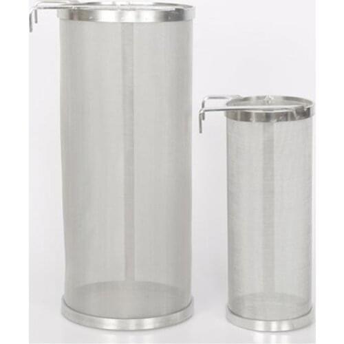 Stainless Steel Hop Spider Strainer Home Brew Beer Pellet Hop Filter Cartridge 100x255mm 400 Micron Filtering For Brew Kettle