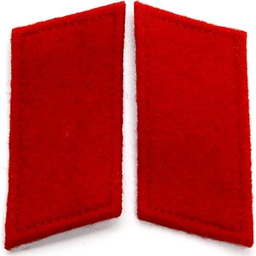 CHINA 65 RED COLLAR TABS RED GUAED UNIFORM COSTUME COLLAR BADGE
