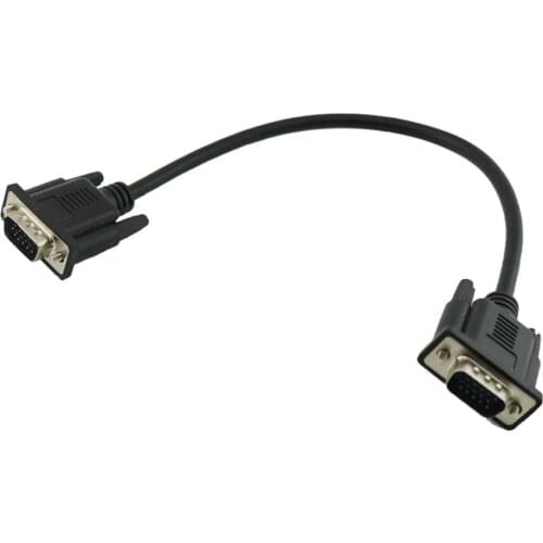 HD 15Pin VGA D-Sub DB15 Short Video Cable Cord Male to Male for Monitor 30cm