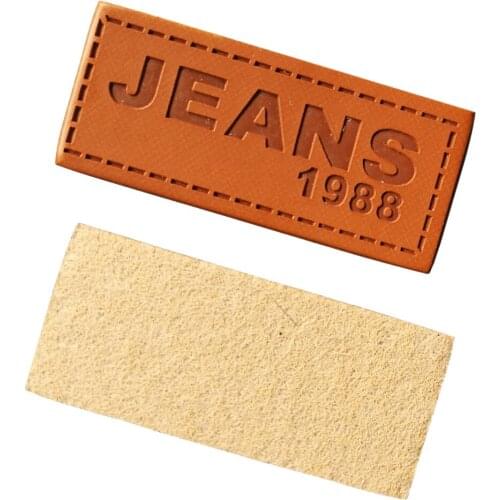 Customized Jeans & Clothing Pu Leather Labels For Clothes Made With Love Label Embossed Brand Garment Tags For Bags Price Tag