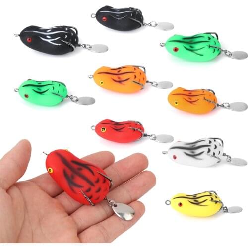 7.6g Rubber Fake Bait/Bionic Frog Topwater Fishing Tackle Simulation Hollow Body Double Hook Fishing Lure Gear frog bait Tool
