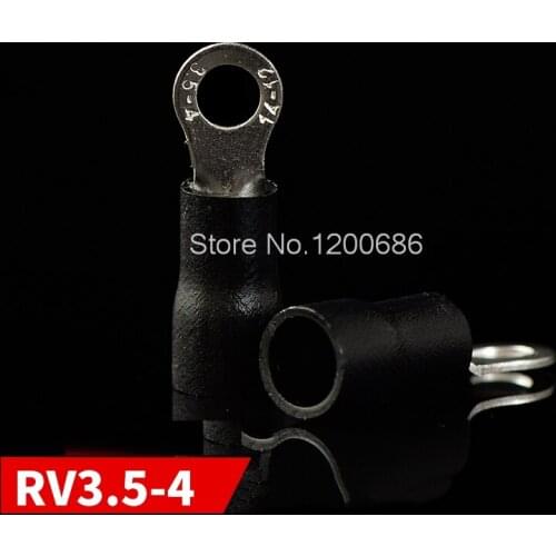 4.2MM Hole Ring RV3.5-4 round pre-insulated terminal O-type cold-pressing terminal Copper nose RV4-4 100 pcs / bag