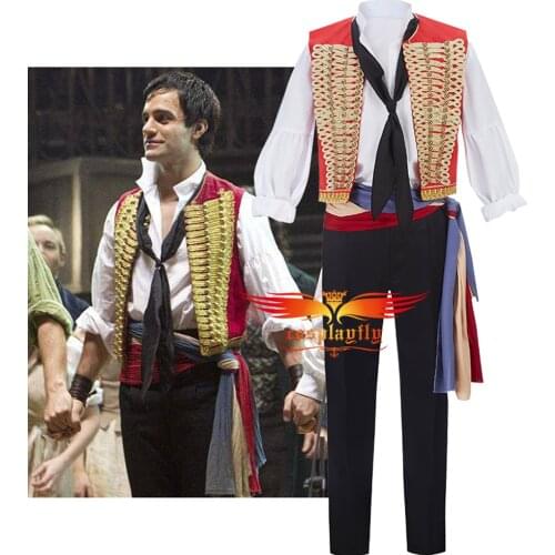 Les Miserables in Concert: The 25th Anniversary Enjolras Cosplay Costume Adult Men Outfits Vest for Medieval Halloween carnival