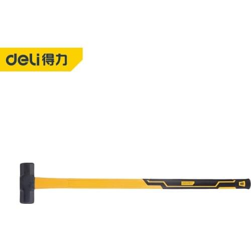 Deli Professional Octagon Plastic Handle Sledge Hammer Heavy-duty Carbon Steel Hammer, Engineering Geological Hammer Shockproof