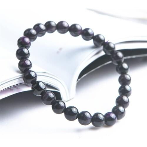 Genuine Natural Purple Sugilite Bracelets Women Female 7mm Stretch Healing Gems Crystal Round Beads Natural Stone Bracelet