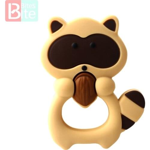 10Pcs/5Pcs Baby Teether Cartoon Raccoon Boy & Girl Teething Toys Jewelry Accessories BPA Free DIY Cute Nursing Pacifier Clips