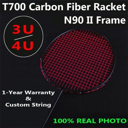 3U/4U 30lbs T700 Carbon Fiber Chinese Badminton Team Training Badminton Racket 5 colors