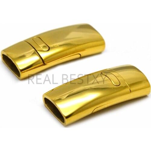 HOLE SIZE:8*3mm Stainless Steel Magnetic Clasps Lock Leather Cord Bracelet Connectors For Jewelry Making clasps bracelets diy