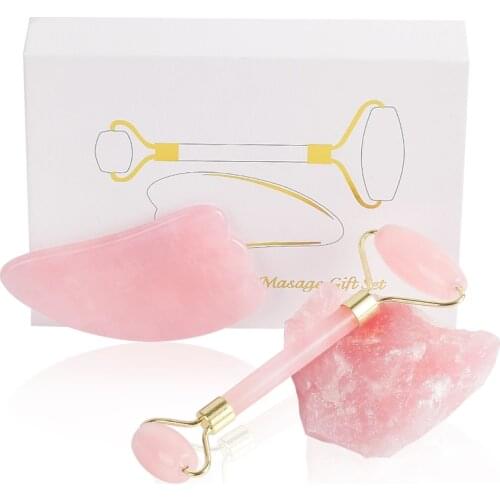 Facial Roller New style natural rose quartz Face Anti Aging Body Head Portable Beauty Health Care Tools