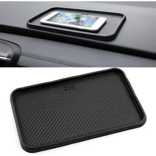 Black Mat Car Dashboard Silicone Storage 200x128mm Front Pad Kit Latest New