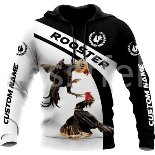 Tessffel Rooster Chicken Cock Animal Camo Colorful Harajuku NewFashion Tracksuit 3DPrint Streetwear Jacket Hoodies Men/Women D-2