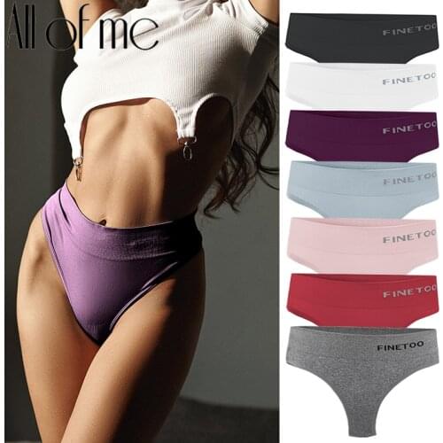 High Waist Panties Bodyshaper Underwear Women Lingerie Shapewear Panties Sexy Thong Female G-String Finetoo Brand Design M-XXL