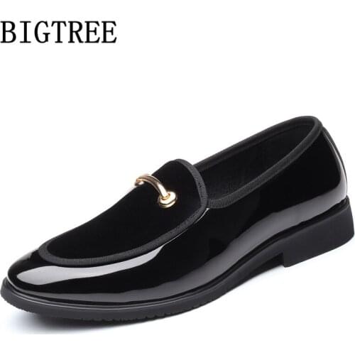 Dress Shoes Men Formal Wedding Dress Party Shoes For Men Coiffeur Italian Elegant Shoes For Men Loafers 48 Sepatu Slip On Pria