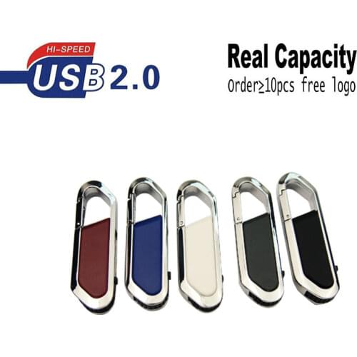 Usb2.0 flash drive Metal Carabiner pen drive 16gb 32gb 64gb 128gb pendrive usb flash memoria USB stick cle usb usb2.0 stick gift