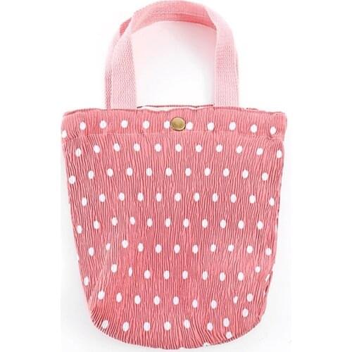 Womens Fresh Printed Wrinkled Fabric Bento Handbag Valentines Day Gift Versitile And Fashionable Bag Holiday Gift