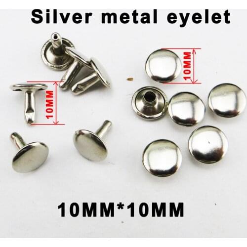 100PCS 10*10MM silver METAL RIVET buttons sewing clothes accessories shoes bag rivets fits MR-028