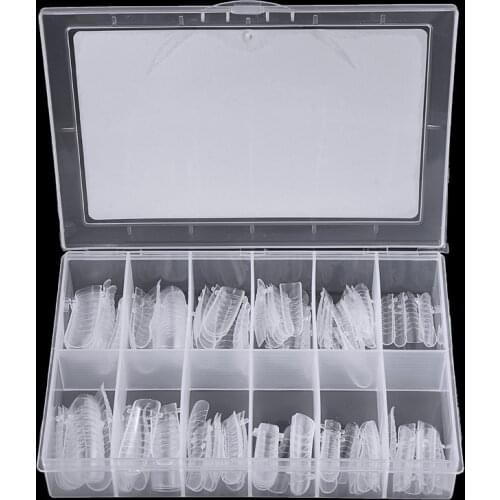 120Pcs Nail Extend Tips Building Mold Dual Form False Nails Reusable Finger Extension Art DIY Manicure Tools Full Cover