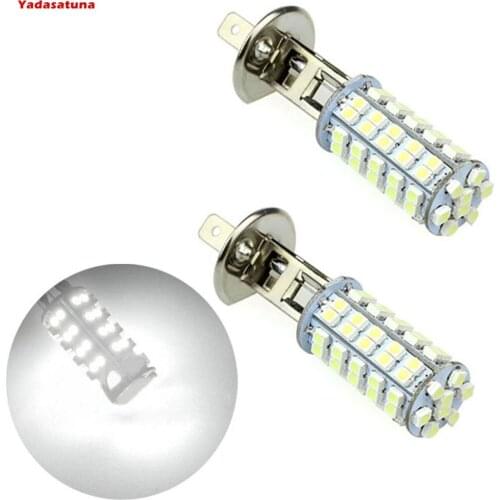 2pc White H1 68x 3528 SMD/SMT LED Car Bumper Fog/Driving Light Lamp Bulbs New CC