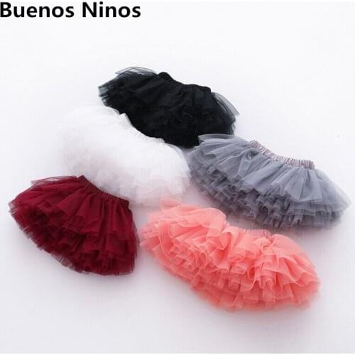 2019 New Fashion Girls Solid Color Cotton Tulle Skirts Children Gauze TUTU Skirt Kids Casual Clothings 2-10Y
