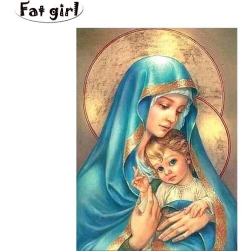 5D Diamond Painting Religious Icon Virgin Mary Home Decoration Full Square Drill Embroidery Rhinestone Picture Handcraft mosaic
