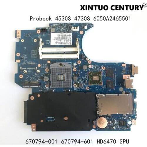 670794-001 670794-601 For HP Probook 4530S 4730S Laptop Motherboard 6050A2465501 Mainboard W/ 216-0809024 100% tested working