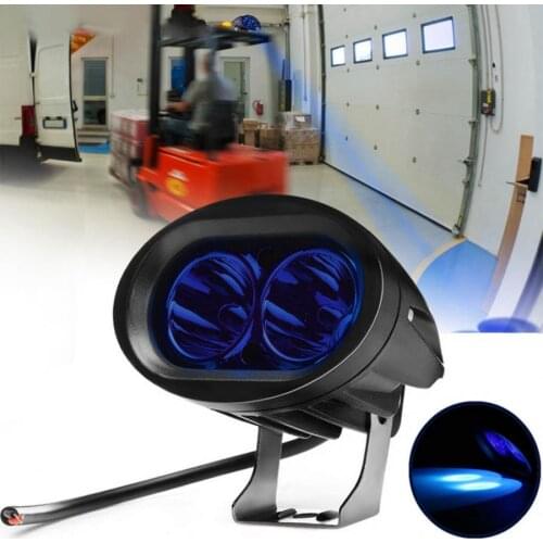 AC 10-80V 20W LED Spot Forklift Light Safety Lamp Truck Blue Warning Lamp Vehicle Signal Warning Lights Waterproof Spot Offroad
