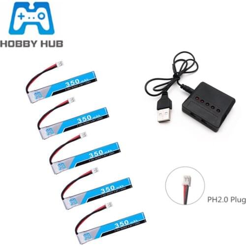 1S 350mAh 3.8V 30C/60C 4.35V HV Lipo battery PH2.0 Plug for 65S UK65 Blade Inductrix UR65 Tiny Whoop Drone