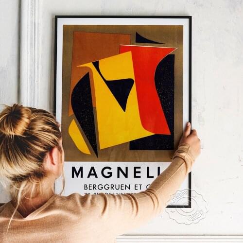 Alberto Magnelli Exhibition Museum Poster Retro Wall Art Canvas Painting Vintage Prints Art Home Room Decor Gallery Wall Picture