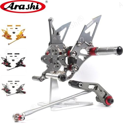 Arashi For SUZUKI GSXR600 GSXR750 2006 -2010 Rearset Adjustable Footrests Foot Pegs GSX-R600 GSX-R750 2007 2008 2009 GSXR 600