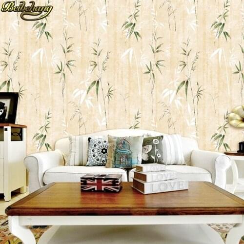 Beibehang Chinese Bamboo Leaf Tea Restaurant Bar Living room bedroom wallpaper for walls 3 D 3D wall paper roll home improvement