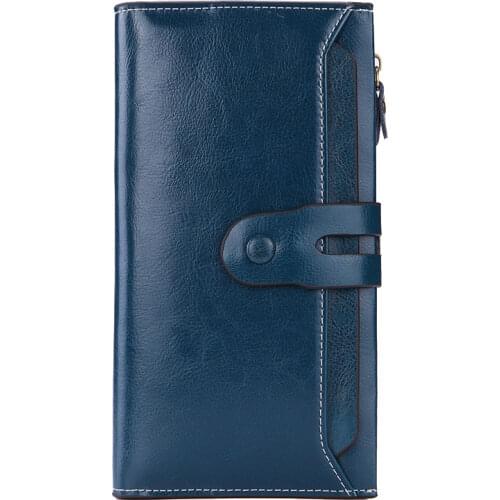 Large Genuine Leather Wallet Women Removable Card holder Purse Female Leather Clutch Purse Lady Long Clutches Phone Bag Coin