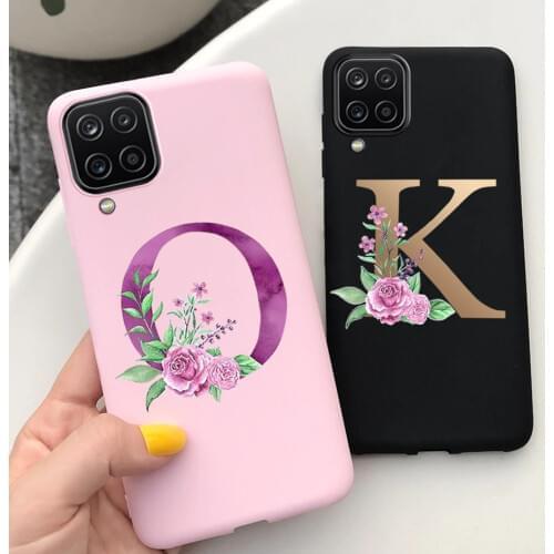 For Samsung A12 Case Luxury Letters Painted Back Cover For Samsung Galaxy A12 A 12 Cover SM-A125F A12 Phone Cases Soft TPU Funda